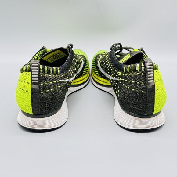 Nike Shoes Mens 7 Volt Black Flyknit Racer Running Lightweight Athletic Sneakers - Picture 8 of 12